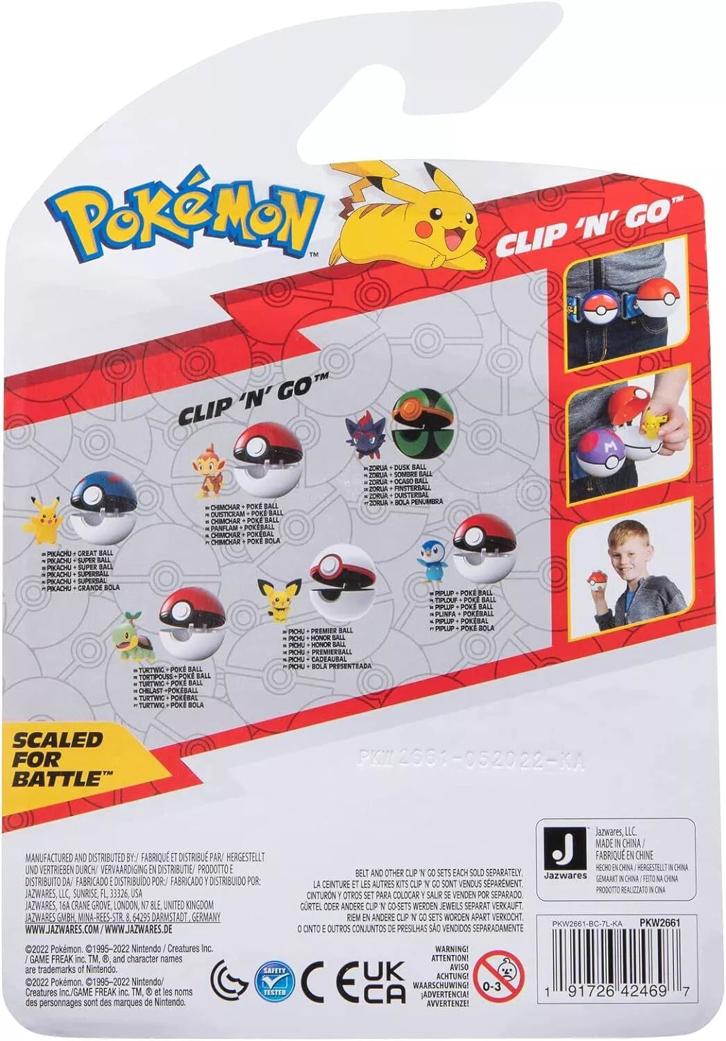 Pokemon Piplup + Poke Ball Clip N Go PokeBall Battle Ready NIB