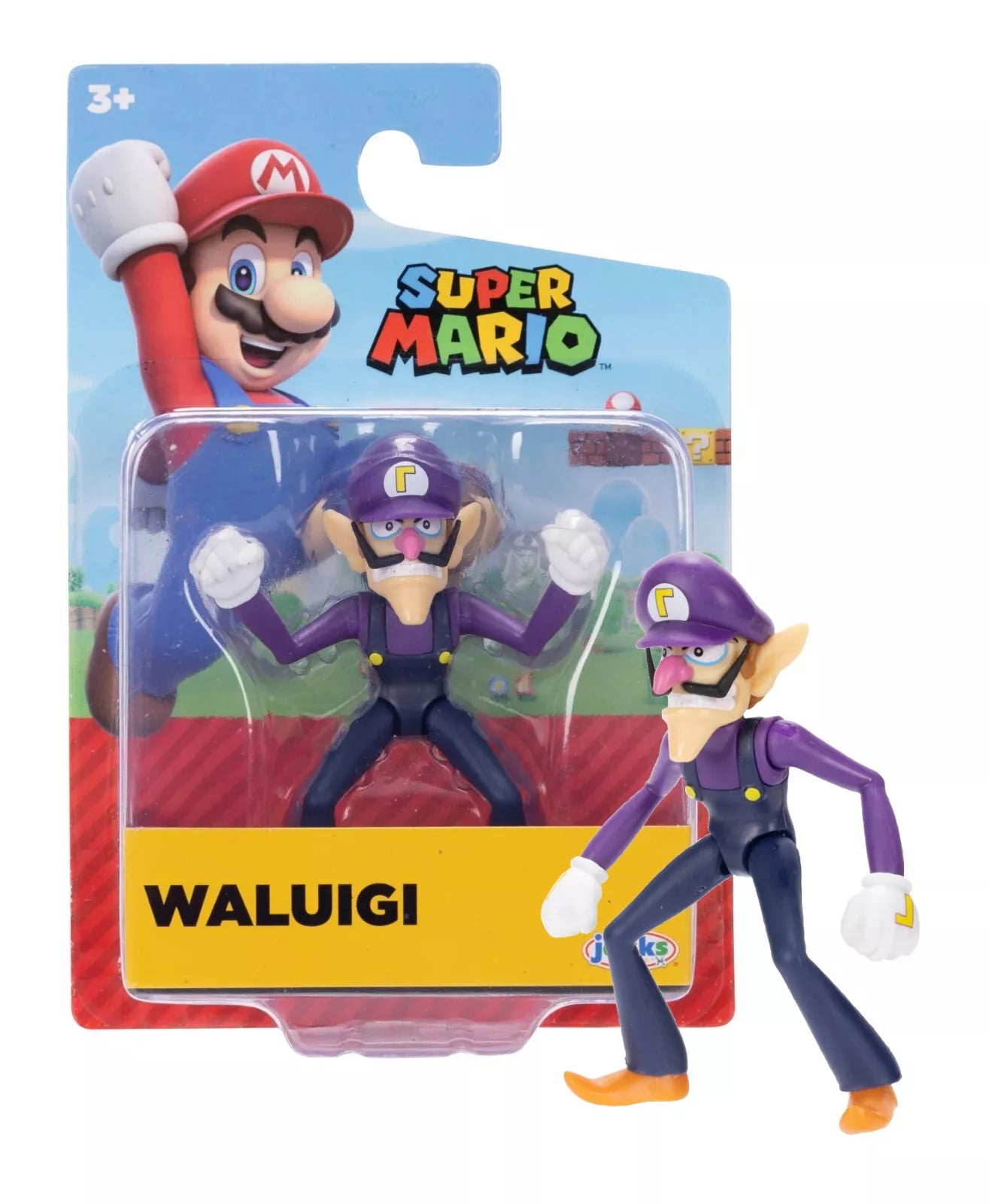 Jakks Pacific 42133 World of Nintendo 2.5" Super Mario WALUIGI Mini-Figure