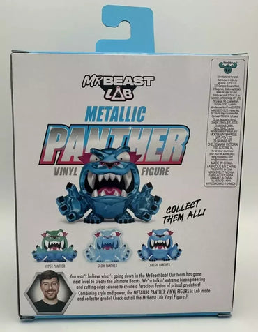 Mr Beast Lab Vinyl Figure The Metallic Panther Brand New in Box Rare