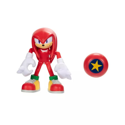 Jakks Pacific Sonic the Hedgehog KNUCKLES w Star Spring 4" Action Figure Toy NEW