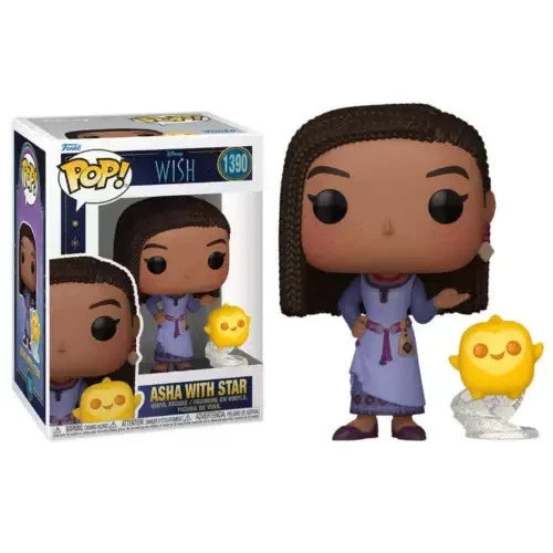 Funko POP! Disney Wish ASHA With STAR Vinyl #1390 **VAULTED** - NIB