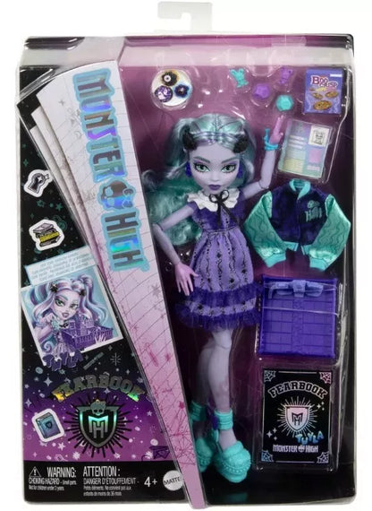 Monster High 12.5" Fearbook Twyla Fashion Doll Varsity Jacket Music New W Box