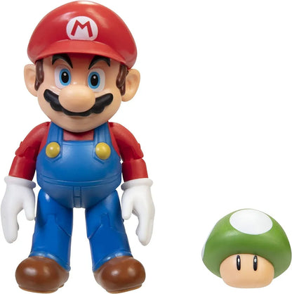 NEW Jakks Pacific 40677 World of Nintendo 4" Super Mario MARIO W/MUSHROOM Figure